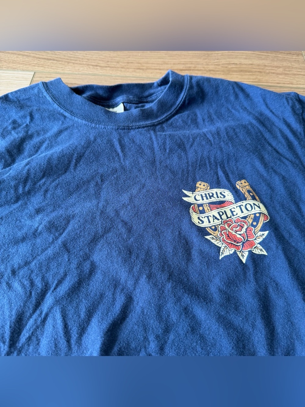 Chris Stapleton White Horse Blue T Shirt - Picture 3 of 5